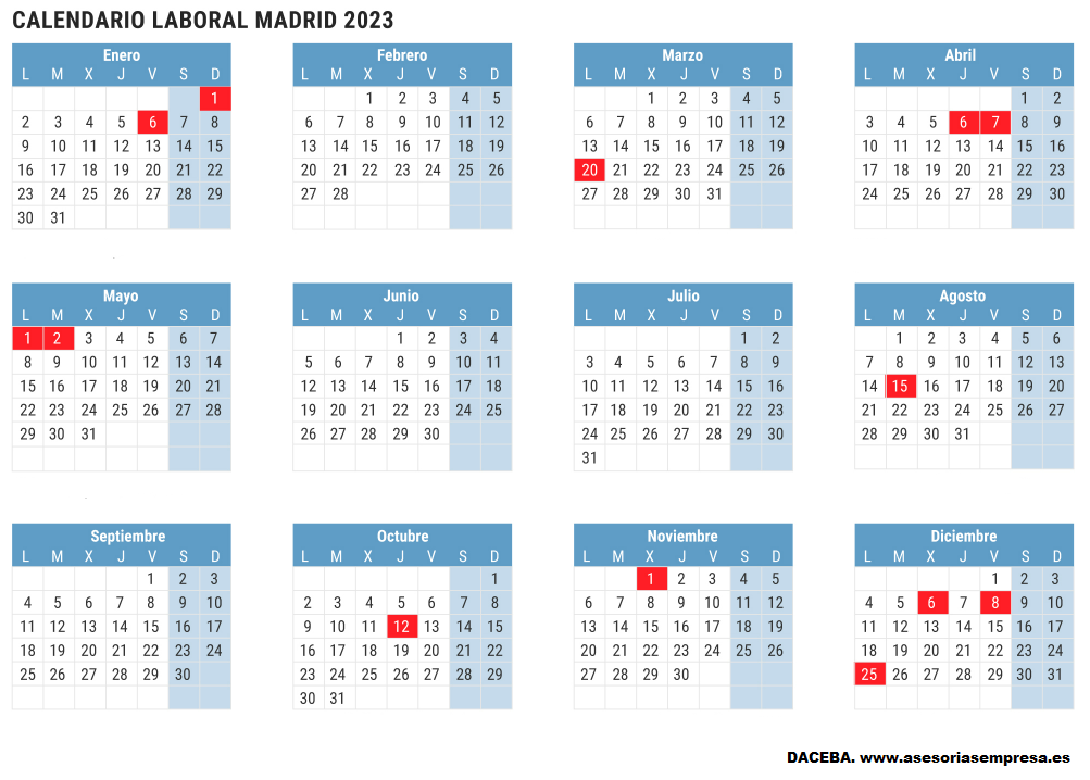 Calendario laboral 2023